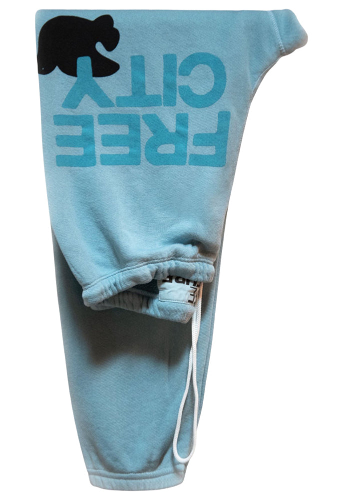 FREE CITY Super Fluff Lux OG Sweatpant in Blue Water Splash