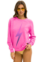 Load image into Gallery viewer, Aviator Nation Bolt Fade Sweatshirt in Neon Pink / Pink Purple