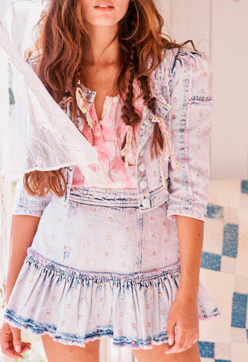 LoveShackFancy Tonda Mini Skirt