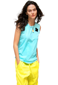 FREE CITY Dove Cutoff Tank in Blue Light