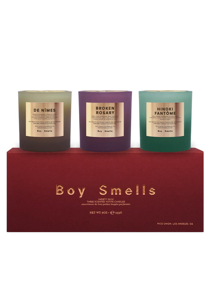 Boy Smells Votive Candle Trio Gift Set
