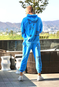 Maybe Crazy LA Unisex Sweatpants in Blue
