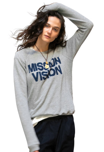 FREE CITY Mission Vision Supervintage Raglan in Heather Lux