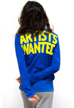 Load image into Gallery viewer, FREE CITY Artists Wanted Long Sleeve Tee in Electric Blue