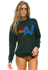 Aviator Nation Logo Unisex Crew Sweatshirt in Charcoal