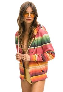 Aviator Nation Serape Bolt Stitch Hoodie in Pink