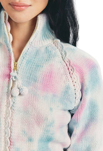 LoveShackFancy Florrie Zip Up in Cotton Candy Hand Dye