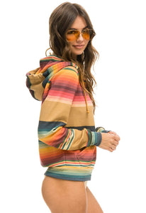 Aviator Nation Serape Bolt Stitch Zip Hoodie in Light Khaki